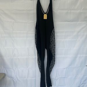 Women’s Black Mesh Jumpsuit